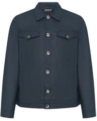 Franzese Collection - Flap-Pocket Linen Shirt Jacket - Lyst