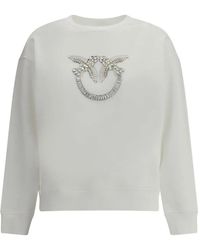 Pinko - Crystal-Embellishment Sweatshirt - Lyst