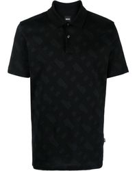 BOSS - Graphic-print Cotton Polo Shirt - Lyst