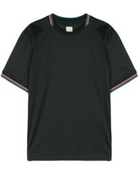 Paul Smith - Stripe Detail Cotton T-shirt - Lyst