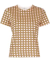 Tory Burch - T-shirt en coton à motif monogrammé - Lyst