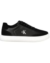Calvin Klein - Baskets En Cuir À Plaque Logo - Lyst