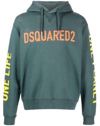 DSquared² - Sudadera con capucha y eslogan - Lyst