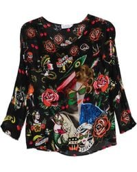 The Artistylist - Old School Graphic-Print Blouse - Lyst