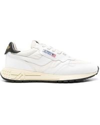 Autry - Reelwind Low Sneakers In White Nylon And Suede - Lyst