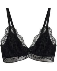 Polo Ralph Lauren - Lace-Trimmed Logo-Band Bra - Lyst