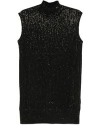 Emporio Armani - Wool Blend Mini Dress - Lyst