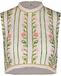 Giambattista Valli - Floral-Embroidered Top - Lyst