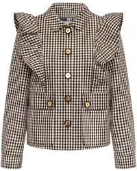 Maison Common - Ruffled Gingham Jacket - Lyst