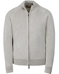 Moorer - Cardigan Dean-Wsv Con Zip - Lyst