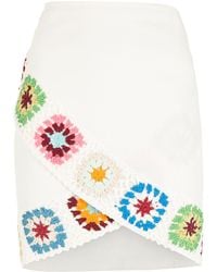 Olympiah - Crochet Wrap-front Mini Skirt - Lyst