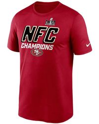 Nike - Scarlet San Francisco 49Ers 2023 Nfc Champions Iconic T-Shirt - Lyst