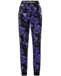Philipp Plein - Floral-Print Logo-Appliqué Track Pants - Lyst