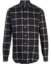 Barba Napoli - Checked Long-Sleeve Cotton Shirt - Lyst