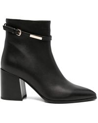 ADRIANNA FERETTI - Buckle-Detail Pointed-Toe Ankle Boots - Lyst