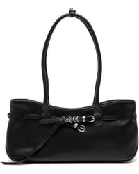 Marge Sherwood - Buckled Leather Shoulder Bag - Lyst