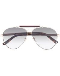 Gucci - -tone Pilot-frame Sunglasses - Men's - Acetate/metal - Lyst