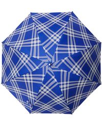 Burberry - Panelled Checked Umbrella - Lyst