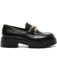 Guess - Loafer Mit Logo-Schild - Lyst