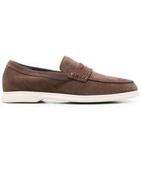 Canali - Suede Slip-on Loafers - Lyst