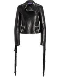 Ralph Lauren - Leren Jack Met Franje Detail - Lyst