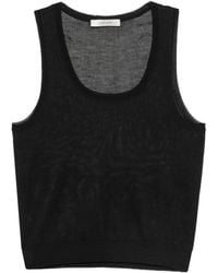 IVORY PARIS - Serena Scoop-Neck Ribbed-Knit Top - Lyst