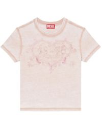 DIESEL - Logo Cotton Blend T-Shirt - Lyst