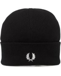 Fred Perry - Embroidered-Logo Beanie Hat - Lyst