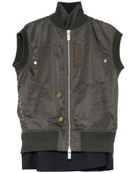 Sacai - Layered Bomber Gilet - Lyst