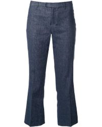 Max Mara Cropped Low Rise Jeans - Blue