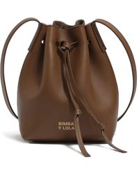 Bimba Y Lola - Leather Drawstring Bucket Bag - Lyst