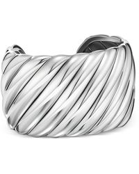 David Yurman - Sterling Silver Sculpted Cable Cuff Bracelet - Lyst