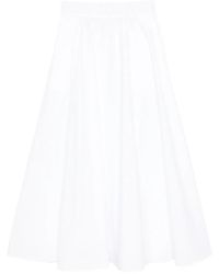 P.A.R.O.S.H. - Elastic-Waist Midi Skirt - Lyst