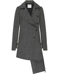 Courreges - Manteau En Laine À Design Asymétrique - Lyst