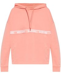 Moschino - Logo-Embroidered Hoodie - Lyst