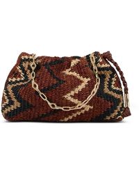 Ba&sh - June Zigzag-Knit Chain-Link Clutch Bag - Lyst