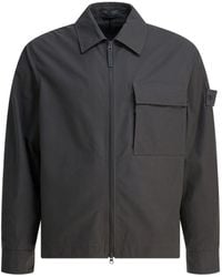 Stone Island - Zip-Fastening Patch-Pocket Shirt Jacket - Lyst