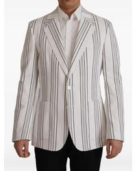Dolce & Gabbana - Pinstripe Single-Breasted Blazer - Lyst