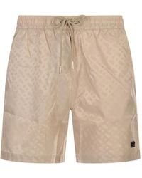 BOSS - Short De Bain À Motif Monogrammé - Lyst