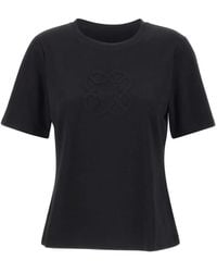 Elena Miro - Embossed-Logo Jersey T-Shirt - Lyst