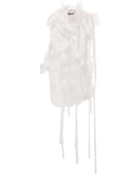 Róisín Pierce - Flower-Embellished Ribbon Blouse - Lyst
