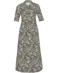 Rosetta Getty - Abito Midi Con Stampa A Fiori - Lyst
