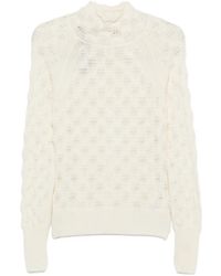 Ermanno Scervino - Pointelle-Knit High-Neck Sweater - Lyst