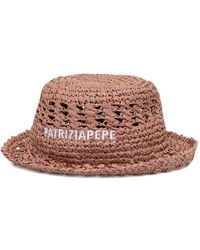 Patrizia Pepe - Logo-Embroidered Bucket Hat - Lyst