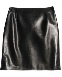Gucci - Leren Mini-Rok Met Zijsplit - Lyst
