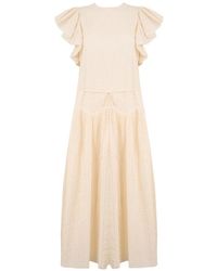 Ulla Johnson - Robe Mi-Longue Sylvaine À Volants - Lyst