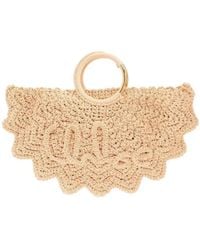 Chloé - Paravent Kleine Gehaakte Shopper Met Handgreep - Lyst