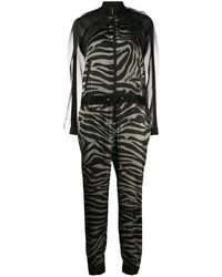 Sacai Sheer Tiger Stripe Jumpsuit - Green