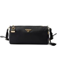 Prada - Mittelgroße Schultertasche mit Lederdetails - Lyst
