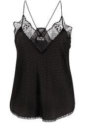 Zadig & Voltaire - Christy Lace-Trimmed Silk-Crepe De Chine Camisole - Lyst